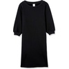 Amazon Essentials Women’s Fleece Blouson Sleeve Boatneck Sweatshirt Dress (Available in Plus Size)(Black)