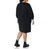 Amazon Essentials Women’s Fleece Blouson Sleeve Boatneck Sweatshirt Dress (Available in Plus Size)(Black)