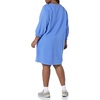 Amazon Essentials Women’s Fleece Blouson Sleeve Boatneck Sweatshirt Dress (Available in Plus Size)(Blue Heather)