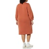 Amazon Essentials Women’s Fleece Blouson Sleeve Boatneck Sweatshirt Dress (Available in Plus Size)(Caramel)