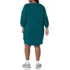 Amazon Essentials Women’s Fleece Blouson Sleeve Boatneck Sweatshirt Dress (Available in Plus Size)(Dark Green Heather)