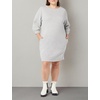 Amazon Essentials Women’s Fleece Blouson Sleeve Boatneck Sweatshirt Dress (Available in Plus Size)(Grey Heather)