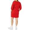 Amazon Essentials Women’s Fleece Blouson Sleeve Boatneck Sweatshirt Dress (Available in Plus Size)(Red)