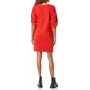 Amazon Essentials Women’s Fleece Blouson Sleeve Boatneck Sweatshirt Dress (Available in Plus Size)(Red)