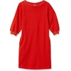 Amazon Essentials Women’s Fleece Blouson Sleeve Boatneck Sweatshirt Dress (Available in Plus Size)(Red)