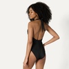 Amazon Essentials Women’s Halter One Piece Swimsuit(Black)