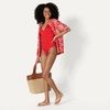 Amazon Essentials Women’s Halter One Piece Swimsuit(Bright Poppy Red)