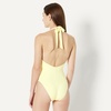 Amazon Essentials Women’s Halter One Piece Swimsuit(Light Yellow)