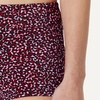 Amazon Essentials Women’s High Rise Boy Short Swim Bikini Bottom(Brick Red Lilac Leopard)