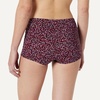 Amazon Essentials Women’s High Rise Boy Short Swim Bikini Bottom(Brick Red Lilac Leopard)