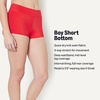 Amazon Essentials Women’s High Rise Boy Short Swim Bikini Bottom(Bright Poppy Red)