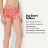 Amazon Essentials Women’s High Rise Boy Short Swim Bikini Bottom(Bright Poppy Red Folk Floral)