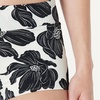 Amazon Essentials Women’s High Rise Boy Short Swim Bikini Bottom(Cream Black Floral)