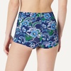 Amazon Essentials Women’s High Rise Boy Short Swim Bikini Bottom(Deep Blue Paisley)