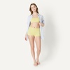 Amazon Essentials Women’s High Rise Boy Short Swim Bikini Bottom(Light Yellow)