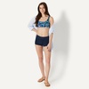 Amazon Essentials Women’s High Rise Boy Short Swim Bikini Bottom(Navy)