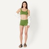 Amazon Essentials Women’s High Rise Boy Short Swim Bikini Bottom(Olive)