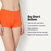 Amazon Essentials Women’s High Rise Boy Short Swim Bikini Bottom(Orange)