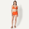 Amazon Essentials Women’s High Rise Boy Short Swim Bikini Bottom(Orange)
