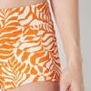 Amazon Essentials Women’s High Rise Boy Short Swim Bikini Bottom(Rust Orange Abstract Palms)