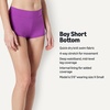 Amazon Essentials Women’s High Rise Boy Short Swim Bikini Bottom(Violet)