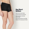 Amazon Essentials Women’s High Rise Boy Short Swim Bikini Bottom(Washed Black)