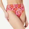 Amazon Essentials Women’s High Waist High Leg Bikini Bottom(Bright Red Multi Folk Floral)