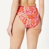 Amazon Essentials Women’s High Waist High Leg Bikini Bottom(Bright Red Multi Folk Floral)