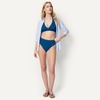 Amazon Essentials Women’s High Waist High Leg Bikini Bottom(Deep Blue)