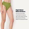 Amazon Essentials Women’s High Waist High Leg Bikini Bottom(Olive)