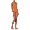 Amazon Essentials Women’s High Waist High Leg Bikini Bottom(Orange)