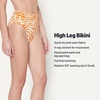 Amazon Essentials Women’s High Waist High Leg Bikini Bottom(Rust Orange Abstract Palms)
