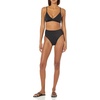 Amazon Essentials Women’s High Waist High Leg Bikini Bottom(Washed Black)