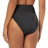 Amazon Essentials Women’s High Waist High Leg Bikini Bottom(Washed Black)