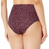 Amazon Essentials Women’s High Waist Swim Bottom (Available in Plus Size)(Brick Red Leopard)