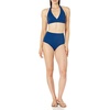 Amazon Essentials Women’s High Waist Swim Bottom (Available in Plus Size)(Deep Blue)