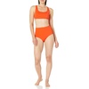 Amazon Essentials Women’s High Waist Swim Bottom (Available in Plus Size)(Orange)