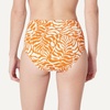 Amazon Essentials Women’s High Waist Swim Bottom (Available in Plus Size)(Rust Orange Abstract Palms)