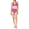 Amazon Essentials Women’s High Waist Swim Bottom (Available in Plus Size)(Violet)