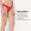 Amazon Essentials Women’s High-Rise High-Leg Swim Bikini Bottom(Bright Poppy Red)