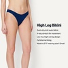Amazon Essentials Women’s High-Rise High-Leg Swim Bikini Bottom(Deep Blue)