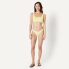Amazon Essentials Women’s High-Rise High-Leg Swim Bikini Bottom(Light Yellow)