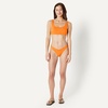 Amazon Essentials Women’s High-Rise High-Leg Swim Bikini Bottom(Orange)