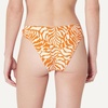 Amazon Essentials Women’s High-Rise High-Leg Swim Bikini Bottom(Rust Orange Abstract Palms)