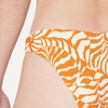 Amazon Essentials Women’s High-Rise High-Leg Swim Bikini Bottom(Rust Orange Abstract Palms)