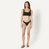 Amazon Essentials Women’s High-Rise High-Leg Swim Bikini Bottom(Washed Black)