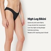 Amazon Essentials Women’s High-Rise High-Leg Swim Bikini Bottom(Washed Black)