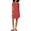 Amazon Essentials Women’s Jersey Regular-Fit Ballet-Back t-Shirt Dress (Previously Daily Ritual)(Brick Red)