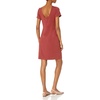 Amazon Essentials Women’s Jersey Regular-Fit Ballet-Back t-Shirt Dress (Previously Daily Ritual)(Brick Red)
