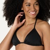 Amazon Essentials Women’s Light Support Triangle Bikini Top with Removable Cups(Black)